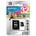 Карта памяти 32Gb Silicon Power Elite (microSDHC UHS-I U1/15Mb/s write, 100Mb/s read/переходник SD) 