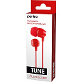 Проводные стерео наушники мини Perfeo TUNE (красный/1.2 м//20 - 20000Гц)