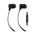 Проводные стерео наушники мини с микрофоном Perfeo HANDY (черный/1.2 м/вставные вкладыши/20 - 20000Гц)