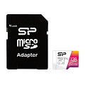 Карта памяти 128Gb Silicon Power Elite (microSDXC UHS-I/10Mb/s write, 100Mb/s read/нет) 