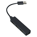 Внешний разветвитель USB2.0 Hama Slim (4 порта/без блока/черный)